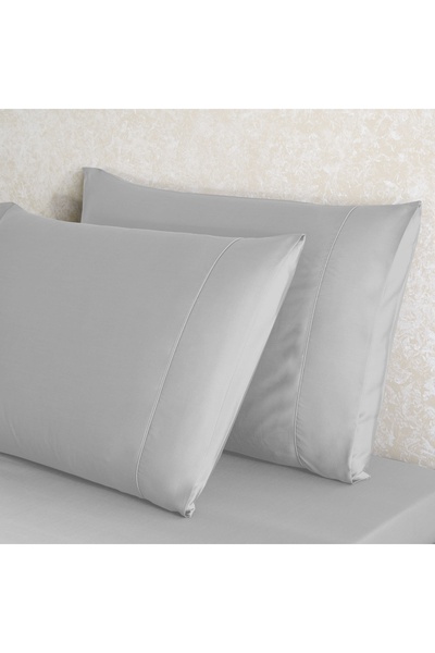 Linens X Tencel ™   Lyocell Set of 2 Standard Pillowcases Gray