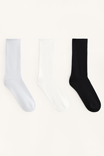 Oysho 3 çift klasik poliamid karışımı çorap