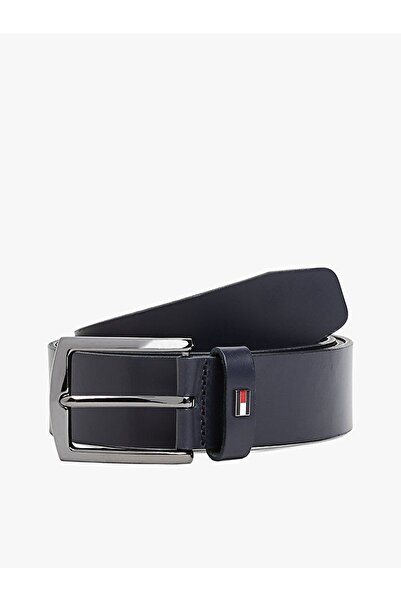Tommy Hilfiger Чоловічий темно-синій шкіряний ремінь