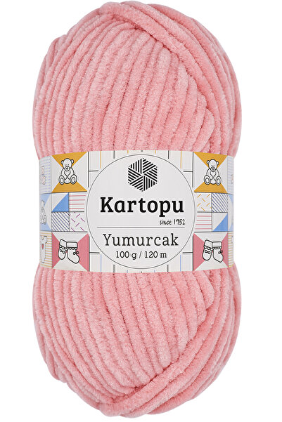 Genel Markalar Yumurcak Kadife El Örgü Ipi Pudra Pembe K777