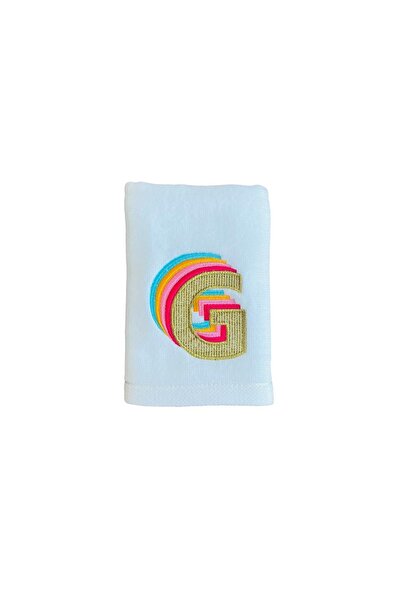 2Ddesign منشفة يد مطرزة بحرف شخصي على شكل حرف 'G'