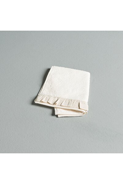 Linens Ruffle Bamboo 30X45 cm Hand Towel Ecru
