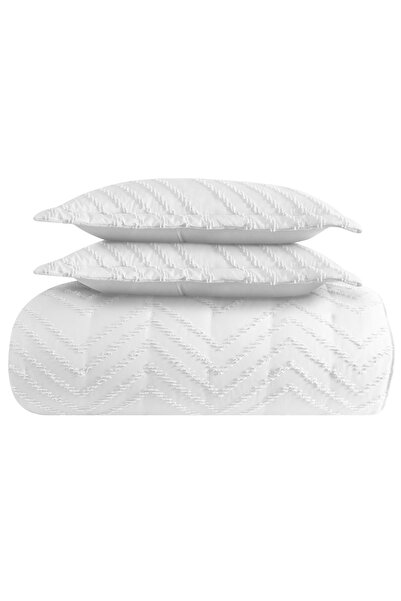 Linens Borneo Double Bed Cover Set White