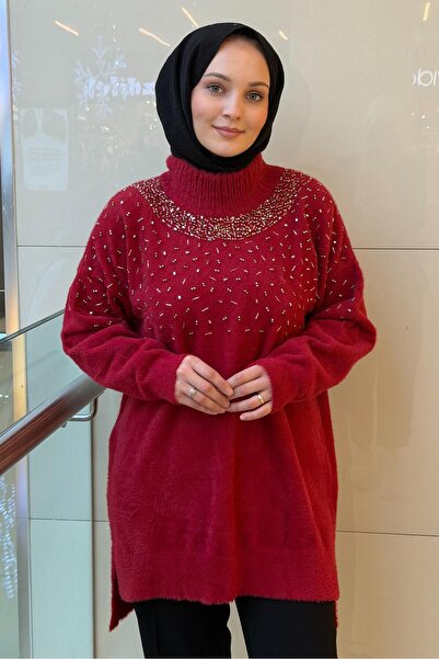 Nuss Τονίκ από ανγκόρα με κέντημα με χάντρες με λαιμόκοψη