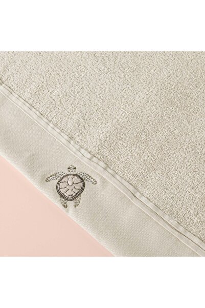 Linens Turtles Cotton Face Towel 50X85 cm Beige