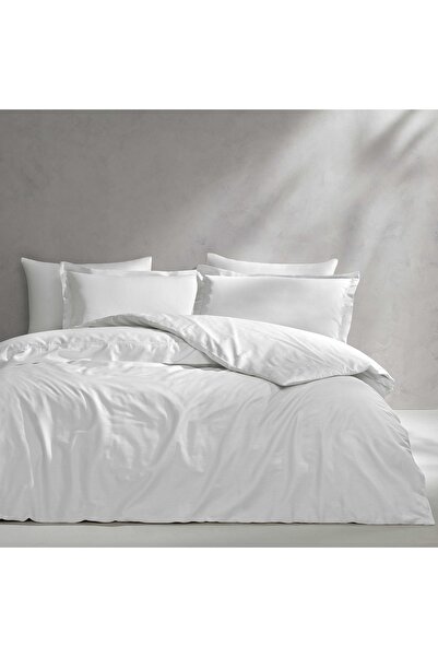 Linens Mix&Match Cotton Satin Superking Size Duvet Cover Ecru