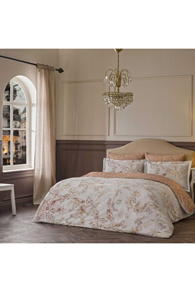 Linens Etienne Cotton Satin Double Duvet Cover Set Gray