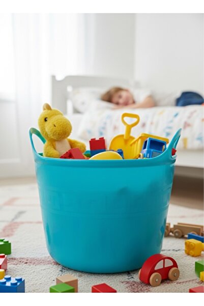 Saban Găleată din plastic flexibil turcoaz - 20 litri, găleată pentru curățare, jucărie extensibilă și coș pentru rufe
