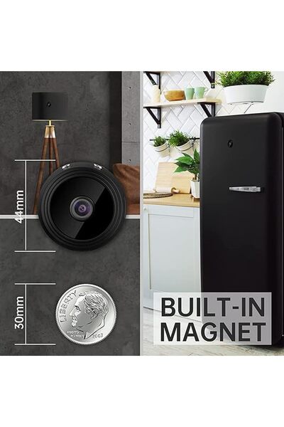 Generic كاميرا مراقبة صغيرة مع فيديو وصوت عالي الدقة، وواي فاي، ورؤية ليلية، وكشف الصوت المحيط.