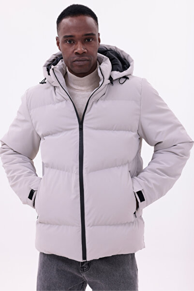 freemen Men's Stone Waterproof Jacket Nova Fabric Removable Hooded Zipper Detail