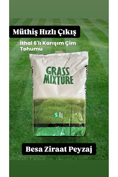 Genel Markalar 7 Günde Çimlenen Basılabilir 6'lı Karışım Çim Tohumu 5 Kg Orjınal Ambalaj DEĞİLDİR