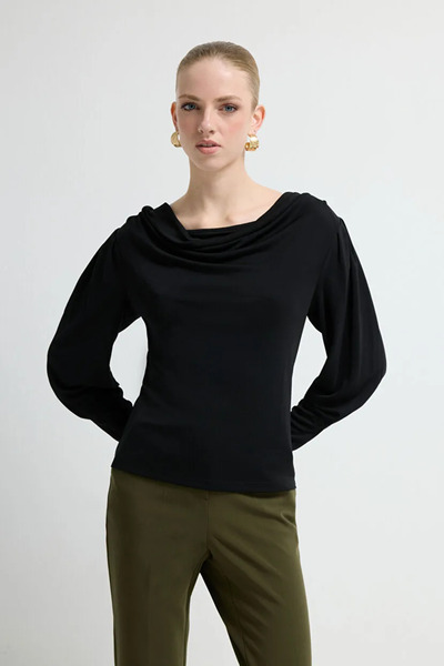 adL Degaje Yaka Uzun Kol Bluz