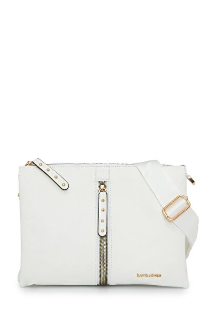 David Jones Γυναικεία τσάντα ώμου Λευκή