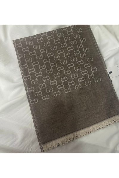 LAND SCARF شال من الحرير الصوفي المستورد بنمط G