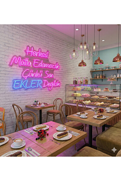 vinyuup Herkesi Mutlu Edemezsin Çünkü Sen Ekler Değilsin Yazılı Neon Led Tabe...