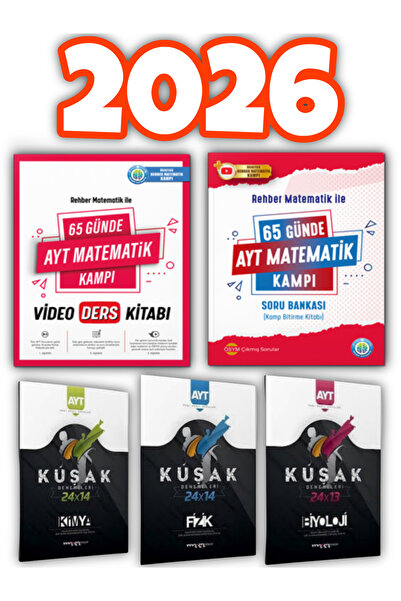 REHBER MATEMATİK YAYINLARI Rehber Matematik 2026 65 Günde Ayt Matematik Video Ders Notları Ve Soru Bankası Hediyeli