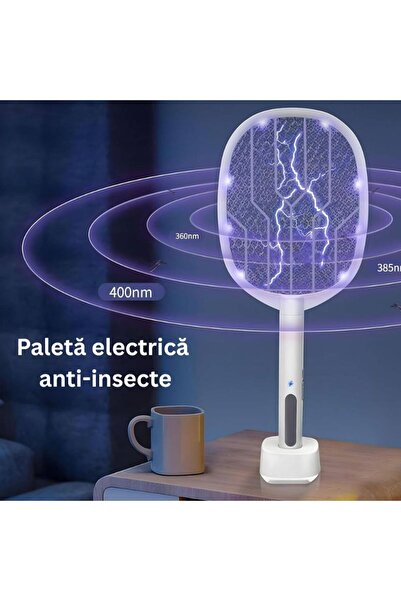 OEM Paletă electrică anti-insecte USB 3000V – cu lumină UV, sigură, eficientă...