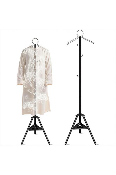 Generic Clothes Freshener Stand, Tall Metal Coat Rack, Floor Standing Garment Hanger & Wardrobe Organizer