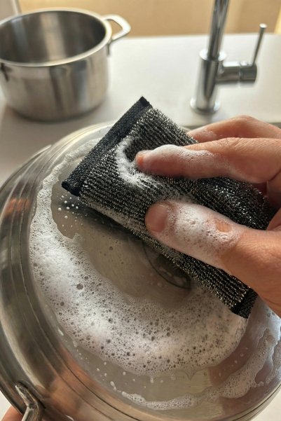 MACRO MAX Inox Stainless Steel Cleaning Sponge 3 Pieces