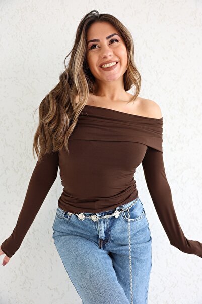 roza butik Madonna Drapeli Bluz