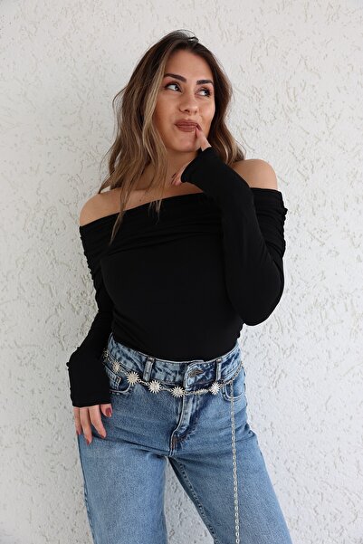 roza butik Madonna Drapeli Bluz