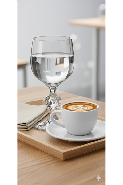 Bohemia زجاج ماء جانبي للقهوة كريستال 150 مل