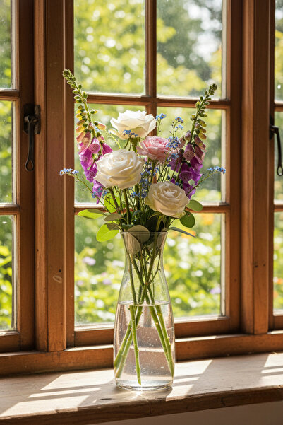 Paşabahçe Dekoratif Çiçeklik Cam Vazo Büyük, 27cm (1180 CC), 1 Adet