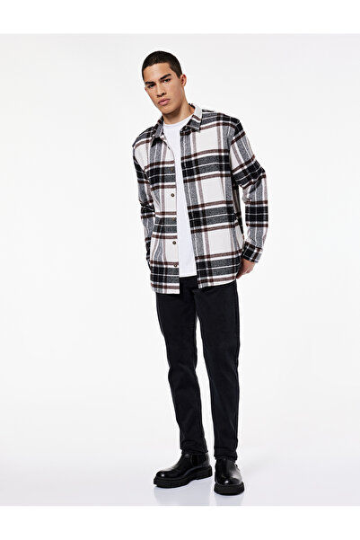 Koton بنطلون جينز قطني بجيوب عادية الخصر قصة ضيقة - براد جين