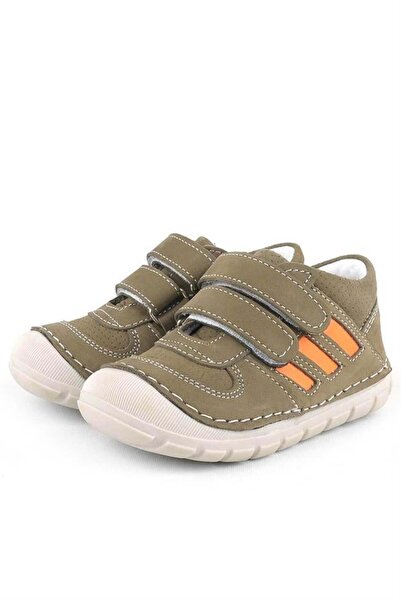 Rakerplus Grizzy Genuine Leather Khaki First Step Unisex Baby Shoes