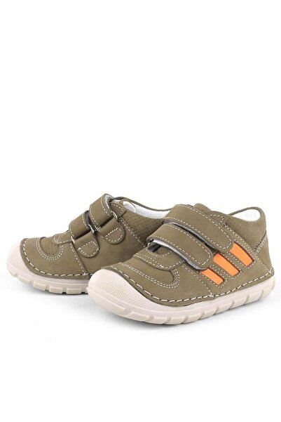 Rakerplus Grizzy Genuine Leather Khaki First Step Unisex Baby Shoes
