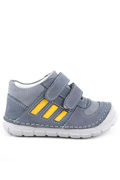 Rakerplus Grizzy Genuine Leather Gray First Step Unisex Baby Shoes