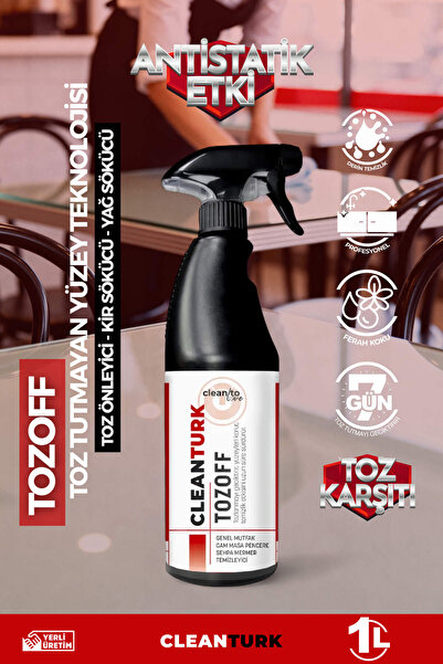 CleanTurk TOZOFF Limon Karbonat Temizleyici | 7 Gün Toz tutmayı Geciktir Cam ...