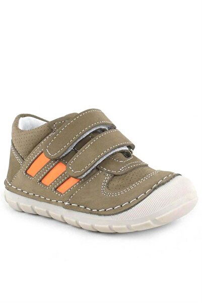 Rakerplus Grizzy Genuine Leather Khaki First Step Unisex Baby Shoes