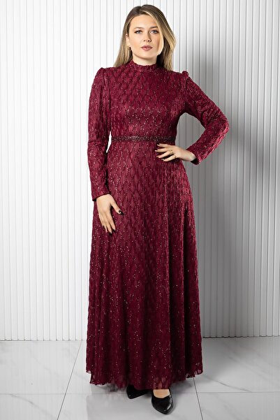 Modaviki Rochie de seara Lina Burgundy ELB80
