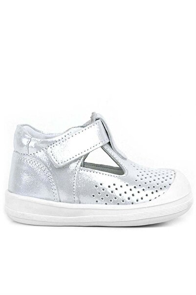 Rakerplus Shaun Genuine Leather White Glitter Velcro Anatomical Baby Sandals Shoes