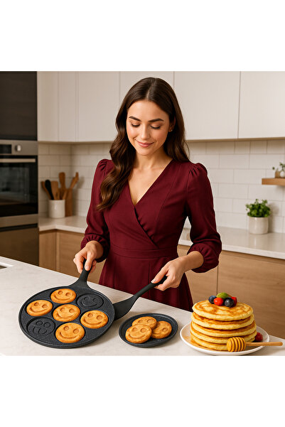 ideal STORE Tigaie Smile Pancakes cu 7 forme - Ideal Store