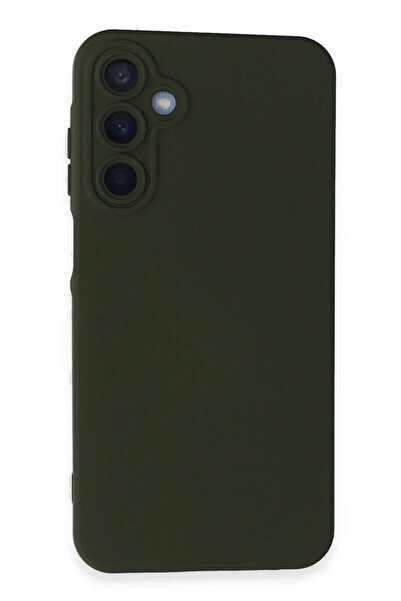 NewFace حافظة RDBYDN لهاتف سامسونج جالاكسي A15 4G من السيليكون المخملي الداخلي - (180041) أخضر داكن