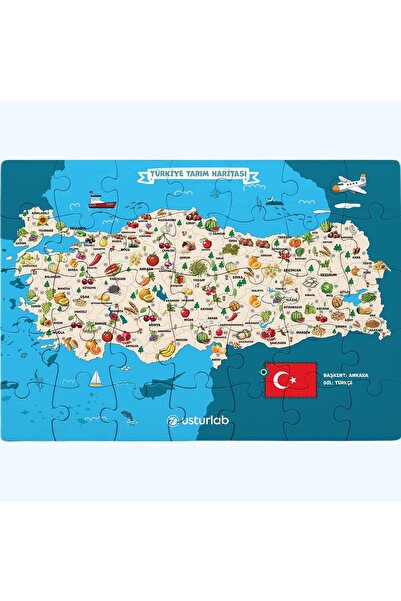 USTURLAB Türkiye Tarım Haritası Yapbozu