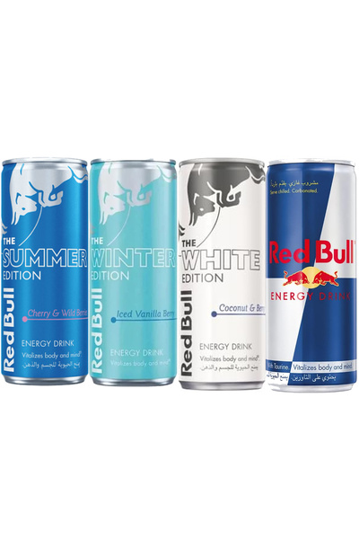 Red Bull مجموعة متنوعة من مشروب الطاقة (4 × 250 مل)