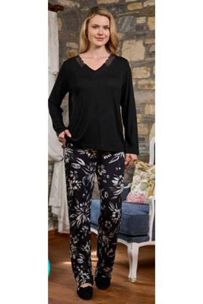 Aqua Pajama Set Black