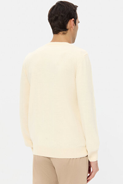 D'S Damat Ds Damat Regular Fit Ecru Wool Blend Sweater