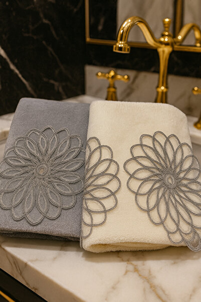 Çeyiz Bahçesi Set prosoape Kure duo gri crem