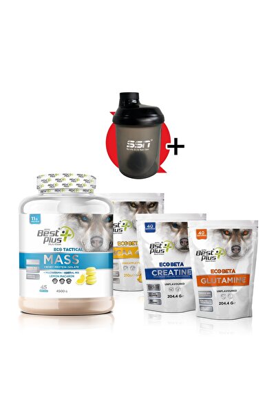 BPN Best Plus Nutrition Eco Tactical Kombinasyon Paketi (MASS GAİNER LEMON MACARON AROMALI BCAA GLUTAMİNE CREATINE)