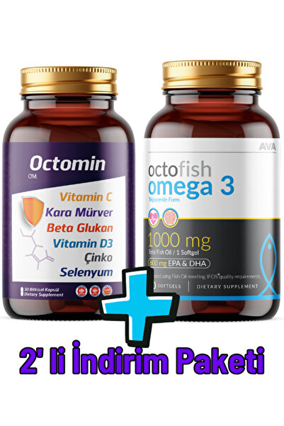 OCTOFISH 2'li Indirim Paketi Özel Vitamin Octomin Epa Dha %100 C Vitamini Omega3