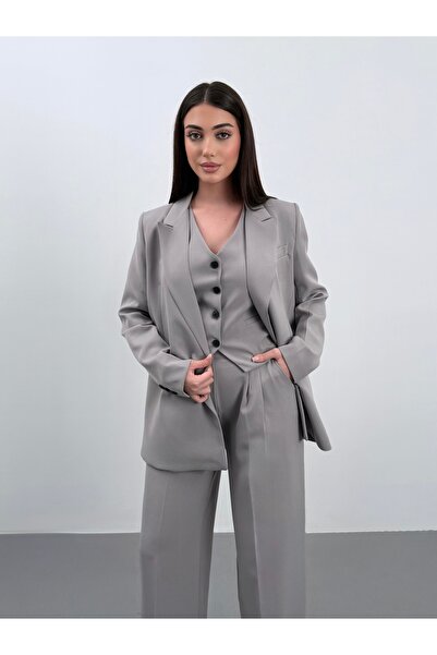 ossons Limitált kiadású dzseki mellény Palazzo nadrág 3 részes öltöny