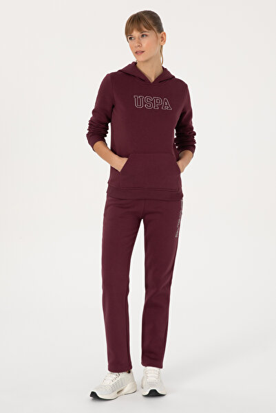 U.S. Polo Assn. Kadın Bordo Şardonlu Eşofman Altı 50313583-VR177