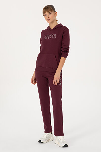 U.S. Polo Assn. Kadın Bordo Şardonlu Eşofman Altı 50313583-VR177