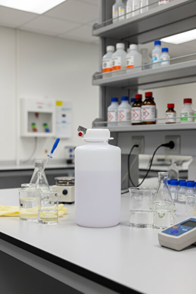 Gökerplast GP625 Mühürlü Plastik Numune Şişesi 1lt / 10 Adet