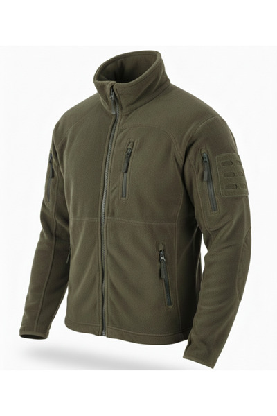 Beevos Military Thermal Tactical Fleece Jacket Men's Full Zipper 5 Pockets Cold Proof