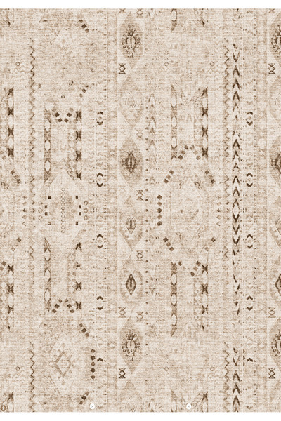 Sermod 119- Сучасний килимовий покрив кольору кави з губчастою гумкою